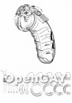 Model 04 - Chastity - 4.5 Inch - Cock Cage - Transparent (Shots Toys - Mancage)
