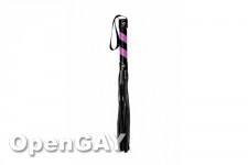 Whip Leather Black with Purple Stripes 