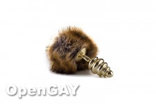 Extra Feel Bunny Tail Buttplug - Gold 