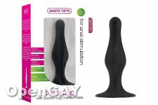 Butt Plug with Suction Cup - Medium - Black 