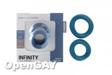 Infinity - L and XL Cockring - Blue 