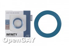 Infinity - Thin - Large Cockring - Blue 