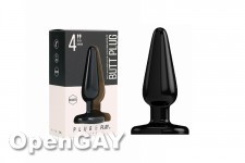 Butt Plug - Basic - 4 Inch - Black 