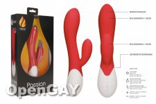 Passion - Rechargeable Heating G-Spot Rabbitt Vibrator - Red 