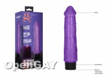 8 Inch Thick Realistic Dildo Vibe - Purple 